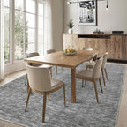RUGSREAL 3x5 Washable Bedroom Rug Small Indoor Solid Area Rug with Rubber Backing Contemporary Dining Room Throw Rug Grey Solid Color Carpet for Living Room Kitchen Nursery, 3' x 5' Grey