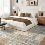 Toneed Abstract Area Rug Modern Washable Rug Soft Non Slip Rug Low Pile for Bedroom Living Room Dining Room Camel 8x10 Feet