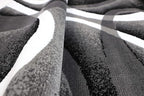 GLORY RUGS Modern Area Rug 4x6 Grey Swirls Carpet Bedroom Living Room Contemporary Dining Accent Sevilla Collection 4816A (Grey)