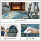 Peacock Rug Large - 8x10 Rug, Peacock Decor Washable Rugs for Living Room, Nature Waterfall Carpet, Natural Landscapes Non-Slip Area Rugs for Bedroom, Aesthetics Carpet - Peafowl Home Decor & Gifts