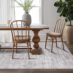 LUMI 8x10 Washable Neutral Area Rug, Ultra-Soft, Non-Slip, Low-Profile Grey Carpet with Enhanced Anti-Slip Backing for Living Room, Bedroom, Indoor Spaces, and Home Décor