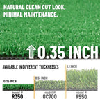 Ottomanson Artificial Grass Turf 2'7" x 31' Indoor Outdoor Faux Grass Rug with Drainage Holes, Customizable with Extra Long Size Options, Perfect for Patio Lawn Balcony Weddings Photoshoot Backdrop