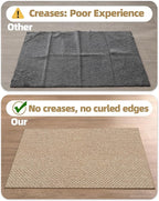Color&Geometry 17"x30" Small Ultra Thin Indoor Door Mat Non Slip Rubber Backed Dirt Trapper(Rolled-up NO Creases), Rugs for Entryway, Front Door Mat Indoor Washable Low-Profile Entry Mat, Khaki