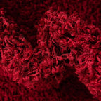 Unique Loom Solid Shag Collection Area Rug (6' 1" Round, Cherry Red)