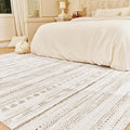 8x10 Area Rugs for Living Room Machine Washable Rug Distressed Indoor Carpet Neutral Moroccan Boho Rug Ultra Soft Area Rug for Bedroom Dining Room Playroom Office, Light Brown