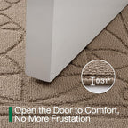 LUMI Door Mat Indoor Entrance 48"x72", Front Welcome Mat with Non-Slip Rubber Backing, Low Profile Dirt Trapper Inside Doormat for Entrance, Garage, Patio, Beige