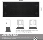 BEQHAUSE Door Mat 24" x 60", Non-Slip Door Mats Indoor Entryway Rugs Washable Low-Profile Absorbent and Stain Resist Floor Mats, Dog Door Mat for Front Back Door, Muddy Wet Shoes & Paws, Black