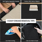 IOHOUZE Washable Runner Rug 3x10 Non Slip Rubber Backed Long Hallway Runner Entryway Runner Indoor, Kitchen Rugs Woven Cotton Floor Carpet for Hall Entrance, Black/Grey