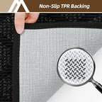 COSY HOMEER Non-Slip Door Mat 36"x60", Entryway Rugs Low Profile Absorbent Dirt Trapper Doormat for Front Entrance, Washable Polypropylene Entry Mat (Black)