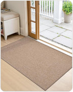 Color&Geometry Large Front Door Mat Indoor Entrance, 36"X56" Indoor Mats for Entryway Non Slip Rubber Backed, Dirt Trapper Double Door Mat Washable, Dark Khaki (Rolled-up NO Creases)