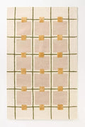 Greer Hand-Tufted Wool Rug - Elegant Taupe and Olive Geometric Pattern for Sophisticated Home Decor (8x11 Ft)