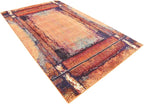 Unique Loom Estrella Collection Rustic, Distressed, Modern, Abstract Area Rug (5' 0 x 8' 0 Rectangular, Orange/Black)
