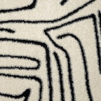 Abani Abstract Beige/Black Area Rug - 5'x8' - Modern Animal/Natural Lines Design - Deco Collection - Easy to Clean - Durable for High Traffic Areas - Bedroom, Office & Kitchen - Medium Pile