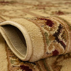 Rugs.com Chateau Collection Rug – 10 Ft Runner Cream Medium Rug Perfect for Hallways, Entryways