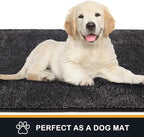PURRUGS Dirt Trapping Door Mat 20" x 31.5", Non-Slip Machine Washable Entry Rug, Shoe Scraper, Dog Doormat, Super Absorbent Welcome Mat for Front & Back Door, Muddy Shoes & Paws, Charcoal