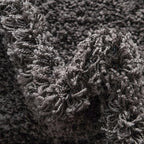 Unique Loom Solid Shag Collection Area Rug (8' Octagon, Graphite Gray)