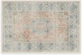 RUGGABLE Washable Vintage Area Rug – Sarrah Coral 2x3, Stain-Resistant, Non-Slip – Small Machine Washable Rugs for Living Room, Bedroom, Hallway, Entryway & Bathroom–with Cushioned Pad
