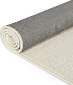 jxgzyy Beige Area Rug Solid, 0.36'' Thick Low Pile Textured Rug for Bedroom, Minimalist Aesthetic Home Décor for Dining Table, Polypropylene Kitchen Rug with Non-Slip Backing, 5x7