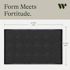 M+A Matting WaterHog Diamond | Commercial-Grade Entrance Mat with Rubber Border – Indoor/Outdoor, Quick Drying, Stain Resistant Door Mat (Charcoal, 4' x 6')