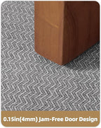 Color&Geometry Thin Indoor Entrance Mats for Home, 17"X29.5" Indoor Mats for Entryway Non Slip Rubber Backed, Dirt Trapper Door Rugs for Entryway Indoor Washable, Grey (Rolled-up NO Creases)