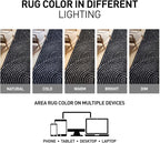 Rugshop Circles Arch Shag Area Rug Anthracite Dark Gray 7' 10" x 10' Perfect for Large Living Rooms, Dining Areas, or Master Bedrooms