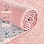 Large Area Rugs for Living Room Bedroom, 7x10 Feet Pink Rug, Minimalist Modern Shag Rug, Soft Thick Comfy Memory Foam Indoor Carpet, Non-Slip Washable Rug for Boys Girls Dorm Nursery Room Home Decor