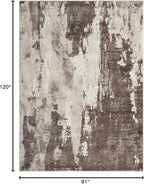 LUXE WEAVERS Euston Collection 7681 Brown 8x10 Modern Abstract Area Rug
