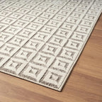 LUXE WEAVERS Geometric Greek Pattern Area Rug, Gray, 5'X7'