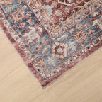 Dripex Washable Area Rug 6x9 Living Room Rug Stain & Water Resistant Foldable Thin Vintage Rugs Bedroom Rug Floor Carpet for Dining Room Kitchen Bathroom Farmhouse Office