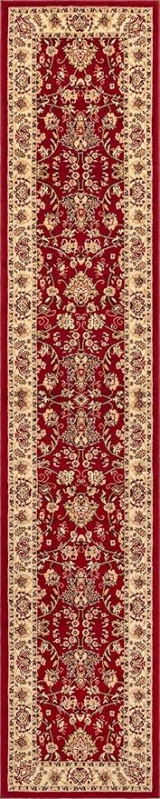 Unique Loom Sialk Hill Collection Area Rug - Washington (2' 7" x 13' 1" Runner Burgundy/Cream)