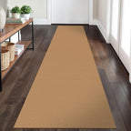 Braided Runner Rug 2x8 Ft Washable Runners for Hallways Kitchen Runner Rug with Rubber Backing Cotton Entryway Runner Indoor, Woven Floor Carpet for Hall Kitchen Bedroom, Warm Tan