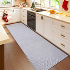 2x6 ft Boho Kitchen Runner Rugs Mat Woven Runners for Hallways Washable Non Slip, Soft Long Entryway Laundry Hall Floor Runner Carpet for Indoor Backdoor Bedroom Kitchen Living Room, Gray