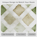 Checkered Rug Small, Washable 2x3 Throw Rug for Entryway, Geometric Rhombus Patterned Indoor Door Mat, Checkered Decor for Home, Bedroom, Soft Non Slip Thin Design FER32