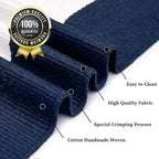 KOZYFLY Striped Outdoor Rug 27.5x43 Inches Front Door Rug Navy and White Woven Cotton Washable Outdoor Doormats Outdoor Entrance Mat for Front Door Entryway Patio Front Porch