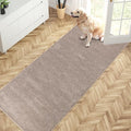 PURRUGS Dirt Trapping Door Mat 31.5" x 70", Non-Slip Machine Washable Entry Rug, Shoe Scraper, Dog Doormat, Super Absorbent Welcome Mat for Front & Back Door, Muddy Shoes & Paws, Taupe