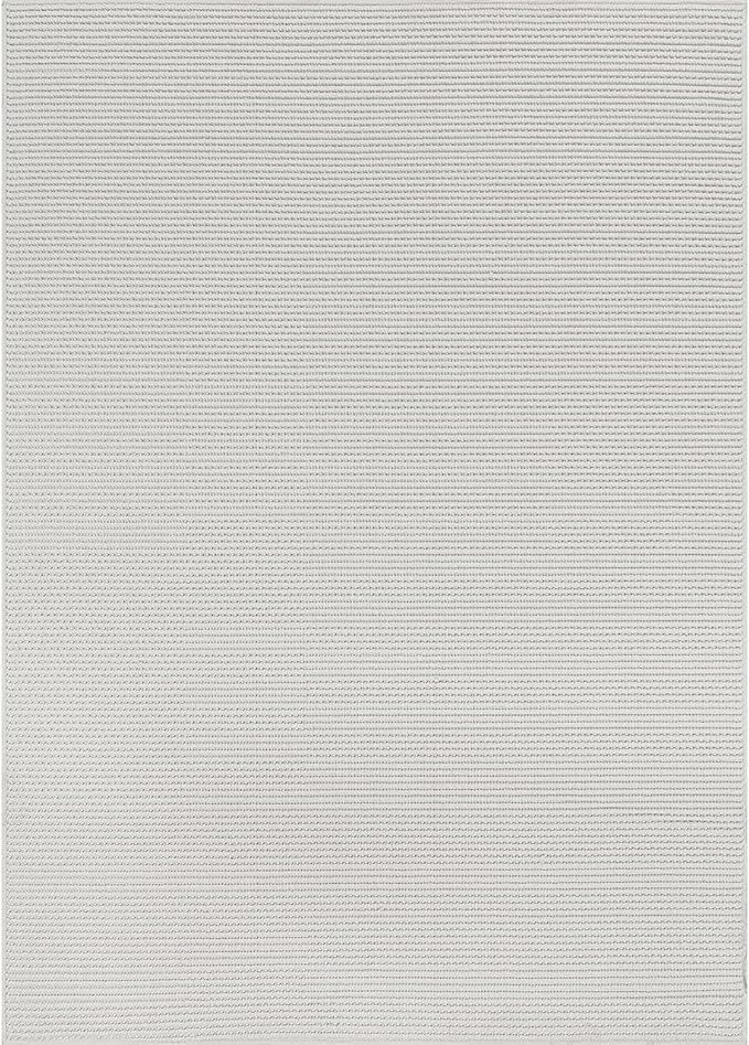 Beverly Rug Micro Loop Large Area Rug White 10x14 Modern Luxury Trellis Geometric Durable Indoor Area Rugs for Living Dining Room Office Stain Resistant Non Shedding Casual Indoor Carpet White 10x14