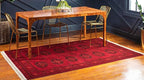 Unique Loom Tekke Collection Over-Dyed Saturated Traditional Torkaman Area Rug (8' 0 x 11' 0 Rectangular, Red/Black)