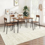 6x9 Area Rugs for Living Room, Washable Large Area Rug Neutral Modern Abstract Bedroom Rug Soft Non Slip Low Pile Stain Resistant Indoor Carpet for Nursery Kids Dining Room Office(Beige, 6'x9')