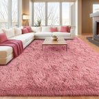 Blush Fluffy Area Rugs for Living Room, Soft Shaggy Carpets for Living Room, Upgrade Anti-Skid Fuzzy Rugs for Kids' Room, Perfect Decor for Modern Home 5x7 Feet