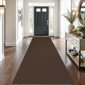 Braided Runner Rug 3x10 Ft Washable Runners for Hallways Non Slip Rubber Backed Kitchen Runners Cotton Long Entryway Runner Indoor, Woven Carpet for Hall Kitchen Entryway, Brown