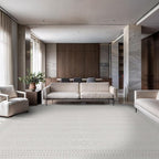 Micro Loop Indoor Rug White 8x10 Boho Geometric Neutral Area Rugs for Living Room Soft Luxury Modern Low and High Pile Durable Stain Resistant Non-Shedding Indoor Area Carpet 8 x 10