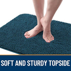 OLANLY Dog Door Mat for Muddy Paws 70x32, Absorbs Moisture and Dirt, Absorbent Non-Slip Washable Doormat, Quick Dry Chenille Mud Mat, Entry Indoor Entryway Carpet for Inside Floor, Atlantic Blue
