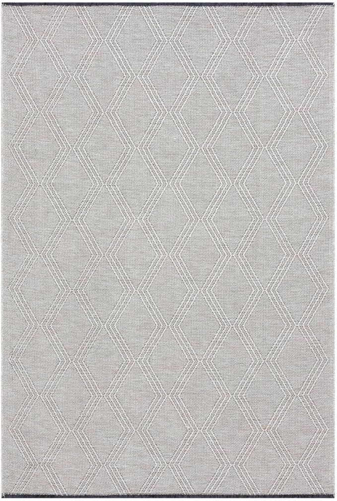 LUXE WEAVERS Modern Farmhouse Beige 8x10 Washable Area Rug, Anti-Slip Diamond Pattern Carpet