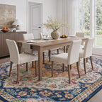 tchdio 8x10 Area Rugs for Living Room, Vintage Non Slip Washable Rug, Soft Low Pile Colorful Area Rug Large Floor Indoor Carpet for Bedroom, Dining Room, Office (Multi, 8'x10')