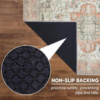 Keen Home Design 2x7 Rug - Machine Washable Runner Rug with Non-Slip Backing, Ideal for Hallway, Entryway, Kitchen, Laundry Room - Vintage, Easy Clean, Durable, Low Pile - (2'6" x 7')