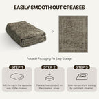 9x12 Area Rug Machine Washable Boho Rug for Living Room,Ultra-Thin Low Pile Carpet,Lightweight Indoor Printed Rug,Non Slip Floral Area Rug for Bedroom, Dining Room, Home Office,Vintage Sage Green