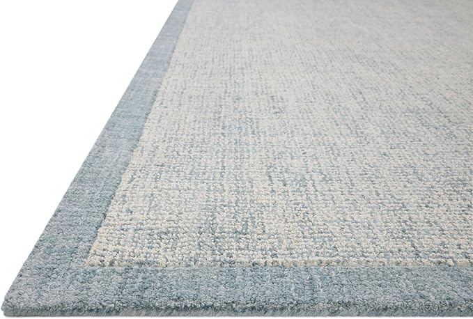 Loloi Magnolia Home by Joanna Gaines Henley Collection HNY-01 Ivory/Blue 7'-9" x 9'-9" Area Rug