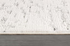 Beverly Rug Micro Loop Area Rug White/Gray 6x9 Abstract Modern Luxury Brushstroke Durable Soft Indoor Rugs for Living Dining Room Office Stain Resistant Non Shedding Casual Indoor Carpet 6 x 9