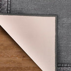 Antep Rugs Alfombras Bordered Modern 2x10 Non-Slip (Non-Skid) Low Pile Rubber Backing Indoor Area Runner Rug (Gray, 2' x 10')