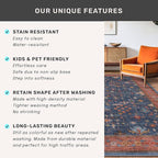 Navy Blue 2x8 Long Runner for Kitchen, 8ft Runner Rugs for Entryway, Hallway, Washable Non Skid Rubber Backing Low Pile Stain Resistance Floral Carpet